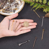 arricraft 150 Pcs Hair Bobby Pin Mixed Color Hair Pin Findings Iron Bobby Pins with 8mm Glue on Pads Hair Pins Findings