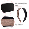 SIQUK 18 Pieces Satin Headbands Black Headband 1 Inch Nonslip Hard Headband DIY Hair Headbands for Women and Girls