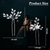 6 Pieces Bride Hair Pins Rhinestones Hair Accessories for Women Bride Hair Accessories for Wedding Crystal Wedding Hair