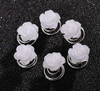 24PCS Rhinestones Crystal Spirals Hair Pin Clip Imitation Pearl Spin Pin Swirl Hair Twists Coils Hairpin Bun Stick Pick