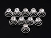 24PCS Rhinestones Crystal Spirals Hair Pin Clip Imitation Pearl Spin Pin Swirl Hair Twists Coils Hairpin Bun Stick Pick
