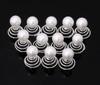 24PCS Rhinestones Crystal Spirals Hair Pin Clip Imitation Pearl Spin Pin Swirl Hair Twists Coils Hairpin Bun Stick Pick