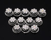 24PCS Rhinestones Crystal Spirals Hair Pin Clip Imitation Pearl Spin Pin Swirl Hair Twists Coils Hairpin Bun Stick Pick