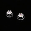 24PCS Rhinestones Crystal Spirals Hair Pin Clip Imitation Pearl Spin Pin Swirl Hair Twists Coils Hairpin Bun Stick Pick