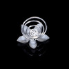 24PCS Rhinestones Crystal Spirals Hair Pin Clip Imitation Pearl Spin Pin Swirl Hair Twists Coils Hairpin Bun Stick Pick