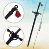 Whaline 3 Pieces Chinese Sword Hair Sticks Metal Sword Hair Pins Stick with Gemstone Pendant Vintage Style Hair Buns Cho