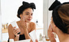 Casoty 6 Pcs Black Spa Headband Bow Hair Band Hair Band for Washing Face Fuzzy Headbands for Women Girls Soft Coral Flee