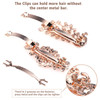 QXUJI 4PCS Crystal Rhinestones Hair Clips Sparkly Glitter Flower Peacock Hair Barrettes Metal Spring Hair Pins Snap Acce