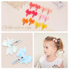40PCS Snap Baby Hair Bows Clips for Girls Grosgrain Ribbon Fully Wapped 2 Inch Infant Hair Barrettes Accessories for Bab