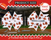 Whaline 6Pcs Football Hair Bow Clips Football Printed Brown White Cheer Hairgrips Grosgrain Ribbon Sports Theme Alligato