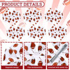 Whaline 6Pcs Football Hair Bow Clips Football Printed Brown White Cheer Hairgrips Grosgrain Ribbon Sports Theme Alligato