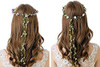 Kaptin 20 Pack Multicolor Flower Crown Headband Women Girl Fashion Floral Crown Garland Headbands for Festival Celebrati