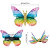 Shinon 10 Pcs Butterfly Hair Clips 3D Butterfly Wings Glitter Butterfly Hairpins Lightweight Cute Colorful Mesh Realisti