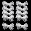 Honbay 10PCS White Lace Bow Hair Clips Fairy Hairpins Photography Hairpins Cute Hair Accessories for Women and Girls