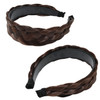 Honbay 1PCS Wide Braided Headband 5 Strands Synthetic Hair Braided Hair Hoop with Teeth NonSlip Fashion Hair Accessories