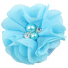 24 Pcs Hair Clips 2 Inches Chiffon Flower Alligator Hair Clips Rhinestone Pearl Hair Barrettes Hairpins Hair Accessories