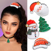 4Pcs Christmas Hair Claw Clips for Girls Women Cute Hairpin Santa Claus Christmas Tree Xmas Hat Snowman Strong Hold NonS