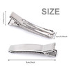 Jdesun 50 Pieces 2 Inches Alligator Hair Clips Metal Single Prong Curl Clips Hairpins Teeth Bow Hair Clips for Salon Gir