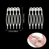 Honbay 50PCS 5 Teeth Metal Hair Combs Hair Side Combs Hair Clip Combs Twist Combs Wedding Bridal Veil Combs Wig Combs He