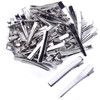 BronaGrand 60pcs Silver Large Long Alligator Hair Clip with Teeth for Arts Crafts Projects Dry Hanging Clothing Office P