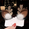 ZHOUMEIWENSP Christmas Glitter Hair Clip Cute Reindeer Antlers Headdress Hairpin for Christmas Party Antlers Ears Hair A
