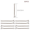 AIEX 50Pcs Hair Pins Kit Hair Clips Secure Hold Bobby Pins Hair Clips for Women Girls and Hairdressing Salon Brown