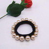 Suoirblss 10 Pcs Women Polychromatic Imitation Pearl Elastic Hair Bands Cotton Stretch Hair Ties Ponytail Girl Headbands