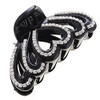 Numblartd Women Lady Black Acrylic Rhinestones Large Fancy Bathe Hair Claw Clip for Thick Hair Elegant Exquisite Plate H