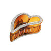 Numblartd Exquisite Hollow Heart Large Fancy Rhinestone Crystal Hair Jaw Clips Hairpin for Thick Hair Women Lady Elegant