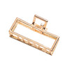 Vintage Metal Hair Claw Hair Jaw Clips Hair Clamp Accessories for Women Rectangle Rose gold