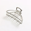 Vintage Metal Hair Claw Hair Jaw Clips Hair Clamp Accessories for Girls Women Triangle Silver
