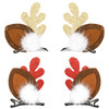 YISSION 2 Pairs Christmas Hair Clips for Girls Women Reindeer Antlers Ears Hair Clip Deer Horns Hair Barrettes Cute Hair