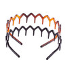 Set of 2 Plastic Headband Zigzag Headband Sharks Tooth Hair Comb Hairband Hair Hoop Accessory for Womens Lady Girls Blac