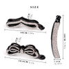 Women Sparkly Cryrstal Rhinestone Banana Hair Clip Comb Ponytail Holder Fashion Hair Clincher Hair Claw Grip