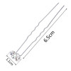 eBoot 40 Pack Flower Crystal Rhinestone Hair Pins with a Storage Bag for Bridal Wedding Hair Accessories White