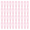 40 Counts Pink Color Metal Snap Hair Clips 2 Inch Barrettes for Women Accessories