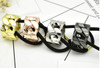 4PCS Fashion Zinc Alloy Ponytail Cuff Elastic Hair Tie Ponytail Holder Punk Gothic Hair Cuff Hair Rope Hair Band Hair Cl