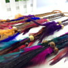 4PCS Women Lady Handmade Boho Hippie Hair Rope Head Wrap Hair Band Headbands Elastics Feather Hair Tie Ponytail Holders