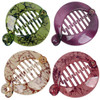 Fodattm 4 PCS French Small Banana Hair Clip Hair Comb Round Ponytail Holder Hair Claw Fashion Interlocking Banana Combs