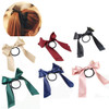 6 PCS Women Lady Satin Ribbon Bow Hair Rope Head Wrap Headbands Elastics Hair Tie Ponytail Holders Hair Accessories Head
