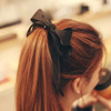 6 PCS Women Lady Satin Ribbon Bow Hair Rope Head Wrap Headbands Elastics Hair Tie Ponytail Holders Hair Accessories Head