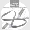Bememo 4 Pieces Thick NonSlip Elastic Sport Headbands Hair Headbands for Women and Men Gray