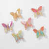 WHITEBRIDGE 6pcs Colorful Butterfly Hair Clips NonSlip Duckbilled Clips Hair Bobby Pins Metallic Barrettes for Women Gir