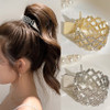 2023 New Pearl Rhinestone Hair Claws Girl High Ponytail Clip Fixed Hairpin Claw Clip Advanced Sense Hair accessories Hea