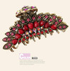 Women Lady Retro Flowers Hair Claw Clip Vintage Alloy Rhinestone NonSlip Hair Jaw Clips Hairpin Large Hair Updo Grip Bat