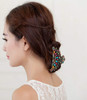 Women Lady Retro Flowers Hair Claw Clip Vintage Alloy Rhinestone NonSlip Hair Jaw Clips Hairpin Large Hair Updo Grip Bat