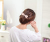 Women Imitation Pearl Hair Barrettes Fancy Crystal Rhinestones French Hair Clips Hair Accessories Bride Headwear C