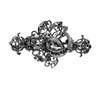 Rhinestone Metal Hair Claw on Dual Spring Black Vintage Peacock Shaped Colored Jewel Hair Clips Hollow Alloy Crab Clips