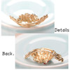 Rhinestone Metal Hair Claw on Dual Spring Vintage Enamel Painted Flowers Shiny Crystals Headdress Hair Clips Alloy Crab