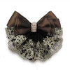 Lady Bow Hair Bun Net Snood Crochet Net Bun Hair Cover Hair Accessories Bowknot Decor Barrette Hair Clip Lace Flower Hai
